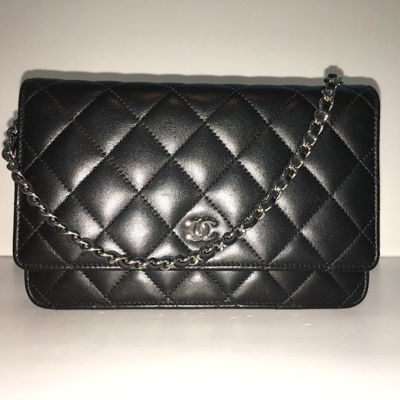 CHANEL Handbags - Chanel Wallet On Chain Black  Lambskin New